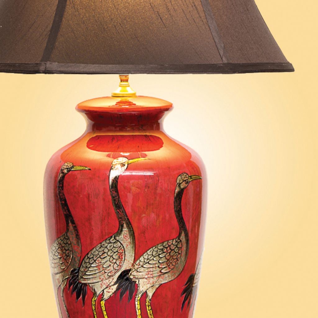 The Red Crane Lamp – A Timeless Statement Piece