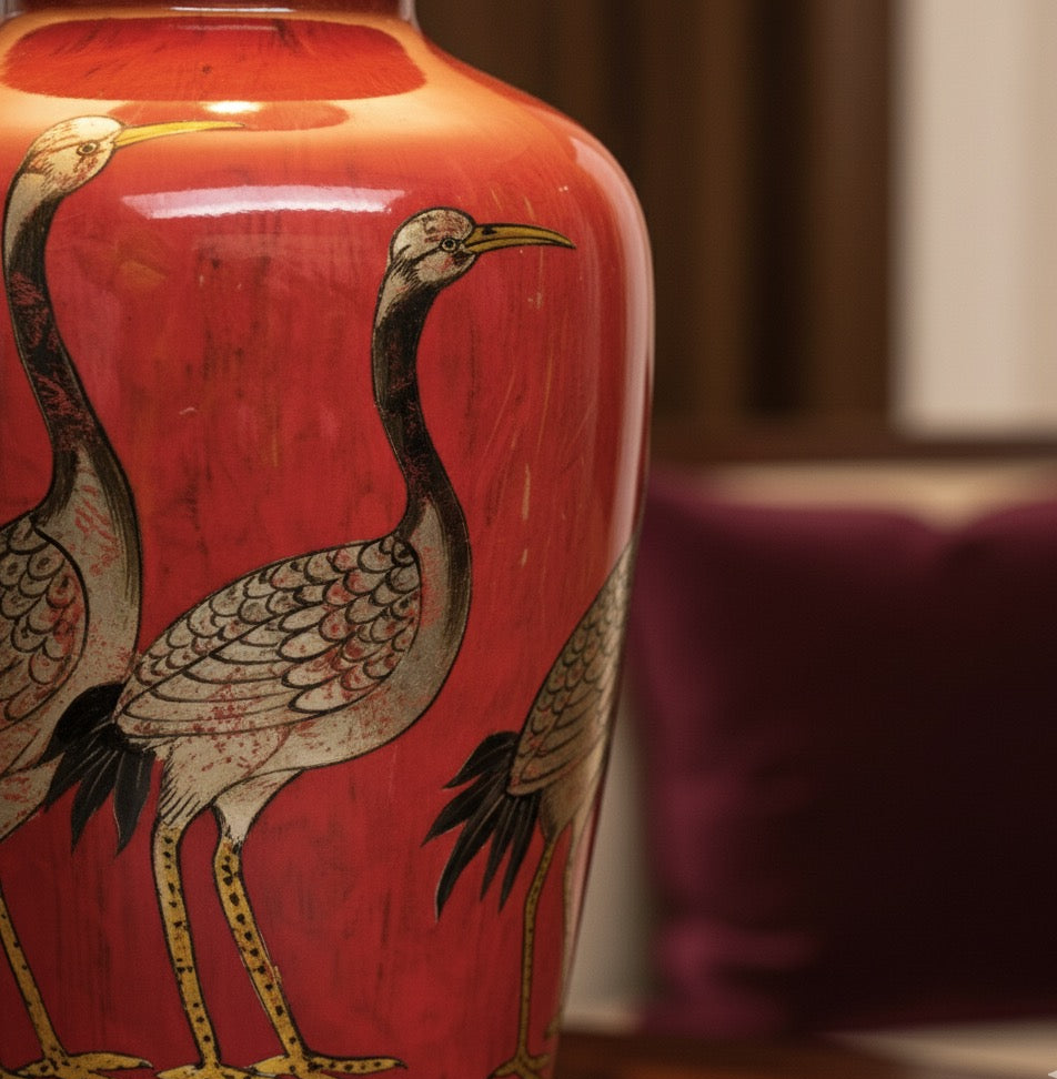 The Red Crane Lamp – A Timeless Statement Piece