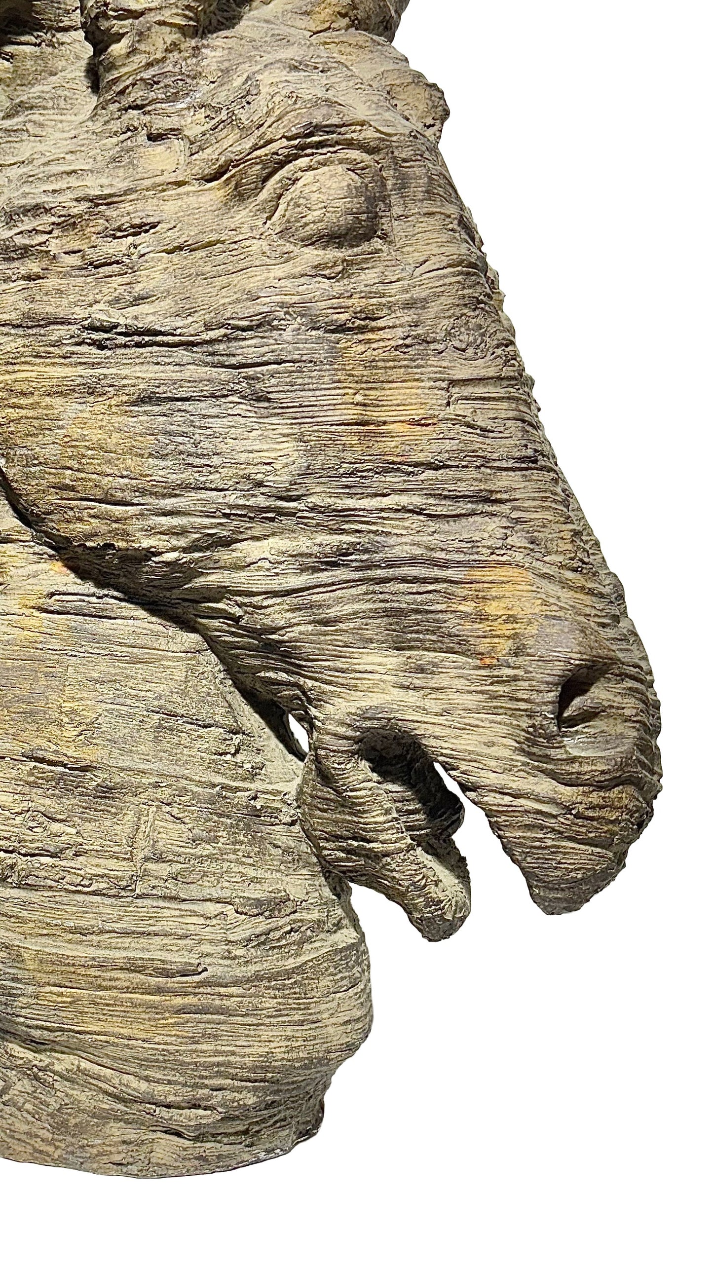 Vintage Italian Hand-Carved Wooden Horse Head Sculpture