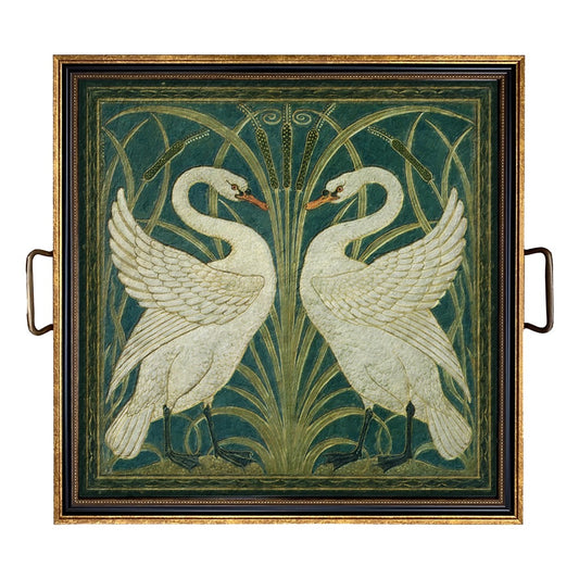 Swans Decorative Tray