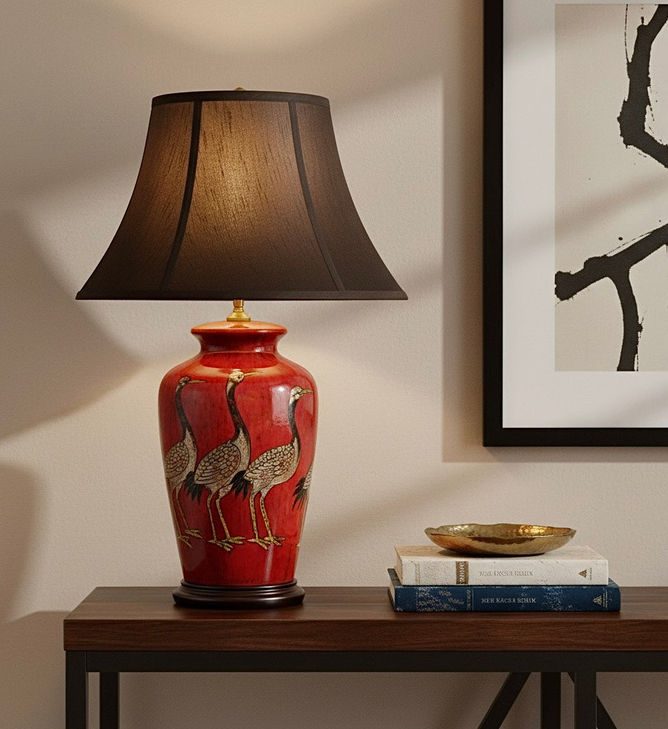 The Red Crane Lamp – A Timeless Statement Piece