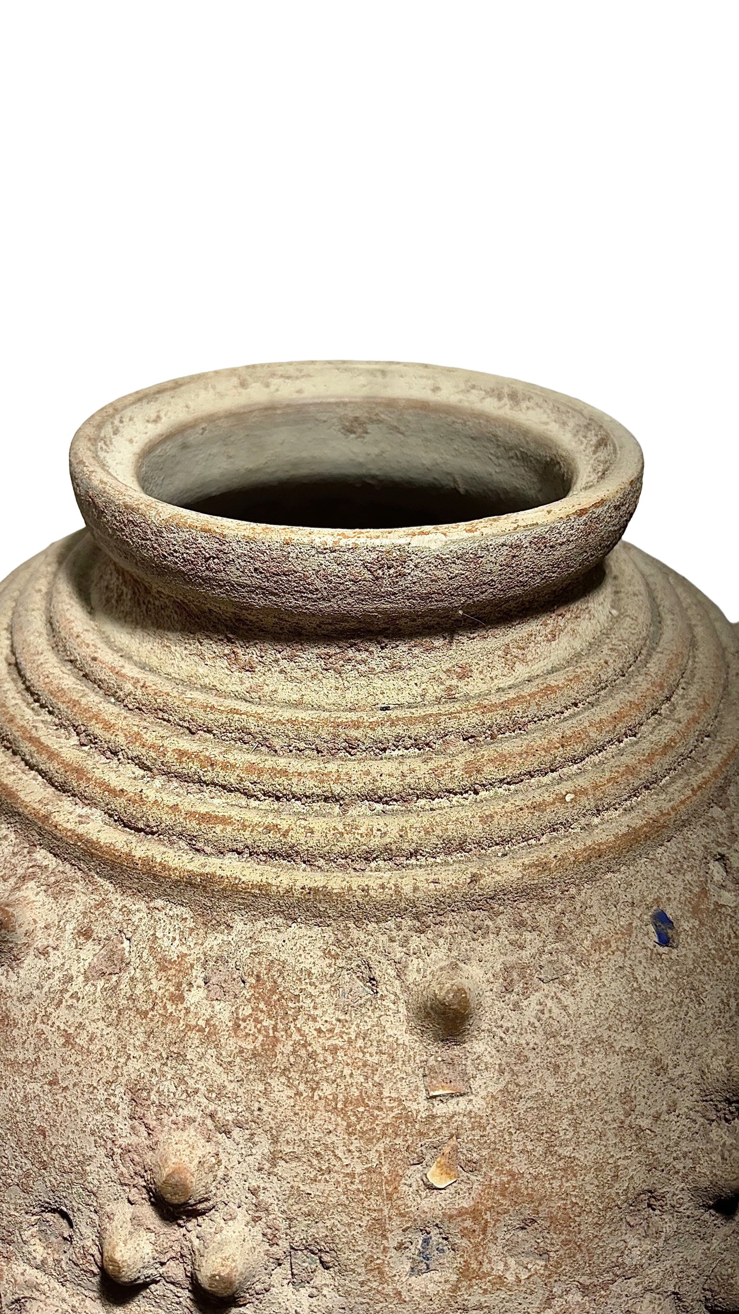 Vintage Terracotta Amphora with Sculpted Thorn Motif – Italy